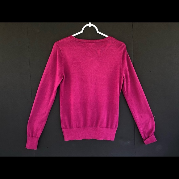 Loft Plum Cardigan Rhinestone Front Button Sweater - Picture 10 of 12